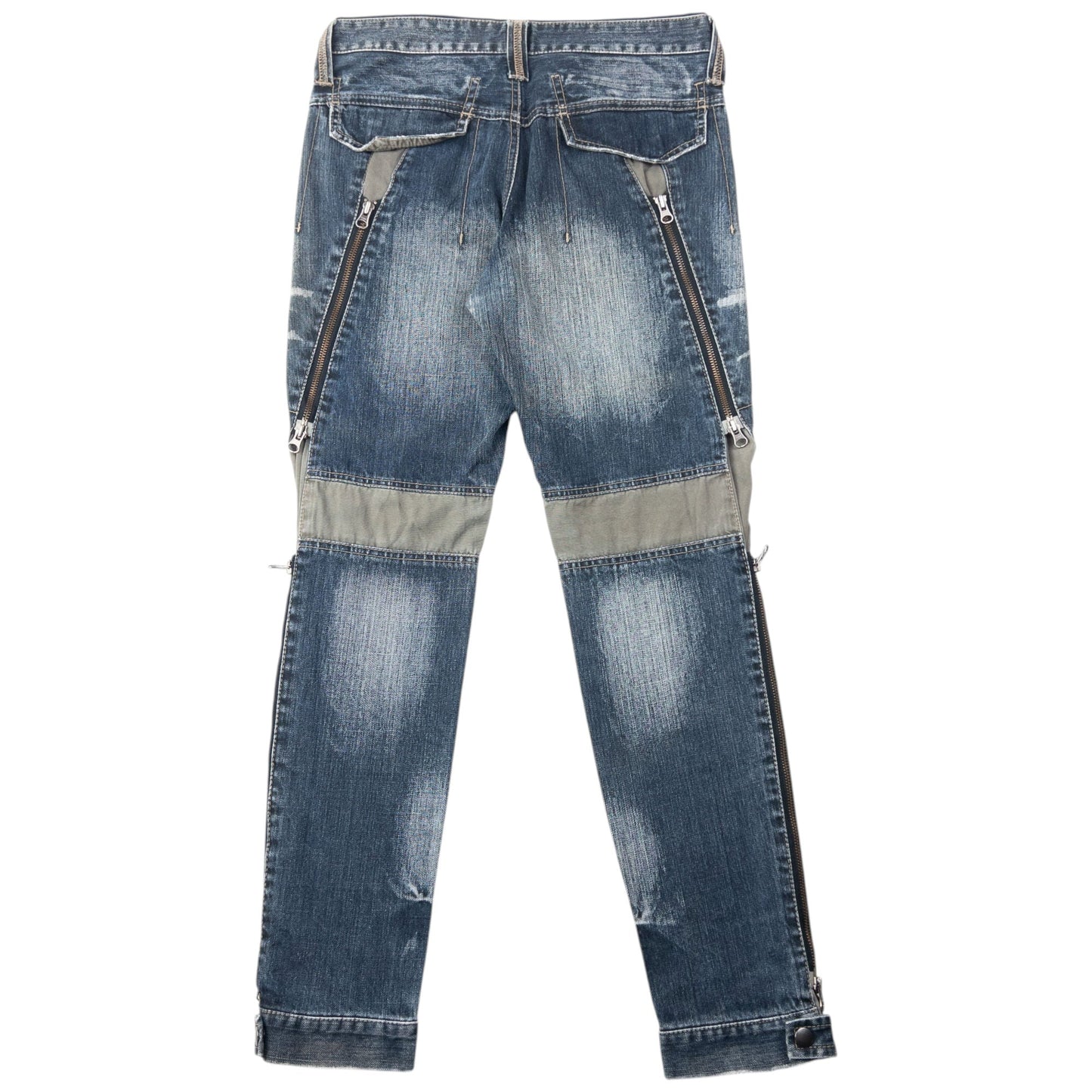 Vintage 2000s PPFM Multi Zip Denim Jeans Size W30 | W30, Multicoloured