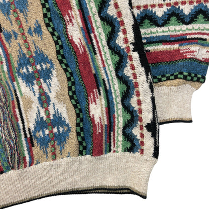 Vintage Pattern Knit Jumper Size XL | XL, Multi