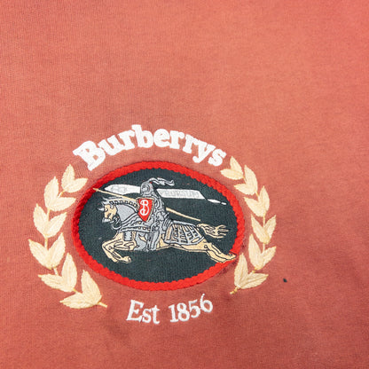 Vintage 90s Burberry Embroidered Sweatshirt Size XL | XL, Orange