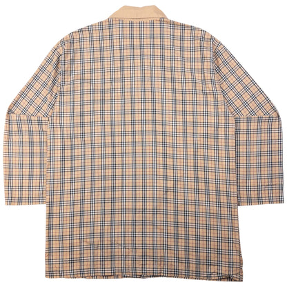 Vintage Burberry Nova Check Long Sleeve Button Up Pyjama Shirt Size M