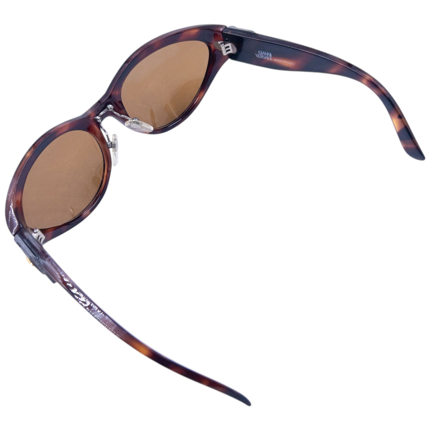 Vintage 90s Gianni Versace Tortoise Shell Sunglasses | O/S, Brown