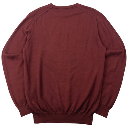 Vintage 2000s Gucci Lightweight Wool Jumper Size M | Medium, Burgundy