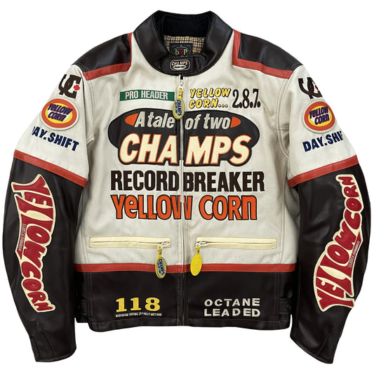 Yellow Corn Motorcycle Racer Jacket - M/L