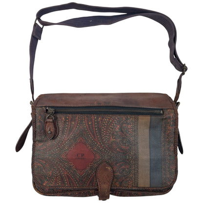 Vintage 80s CP Company Leather Paisley Crossbody Bag | O/S, Multi