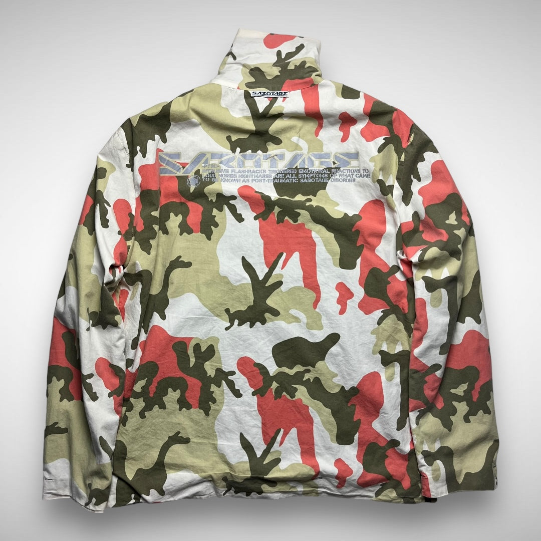 Sabotage Reversible Camo/Knit Zip-Up Jacket (1990s)