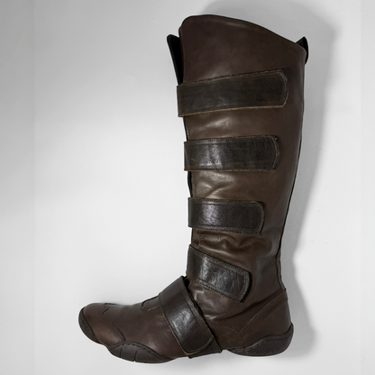 Marithé + François Girbaud Leather Strap Boots (2000s)