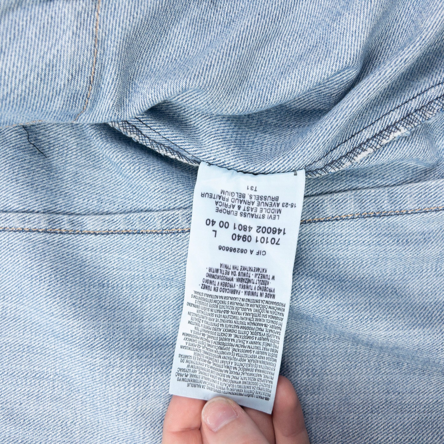 Vintage 2000s Levi's Engineered Garments Cropped Denim Jacket Size L | Large, Blue