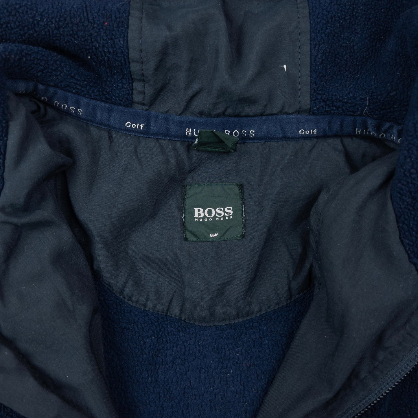 Vintage Hugo Boss Q Zip Fleece Hoodie Size M | Medium, Navy
