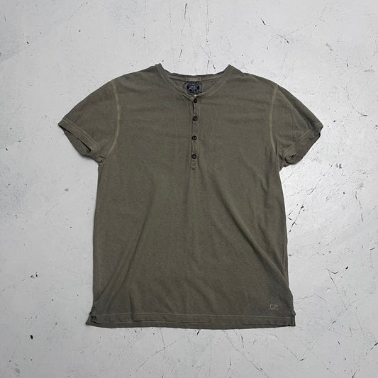 2000s cp company heritage henley tee | Green, Khaki