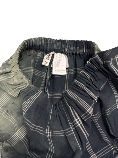 Comme des Garçons S/S 1992 check tie dye wrap trousers | Green, Green