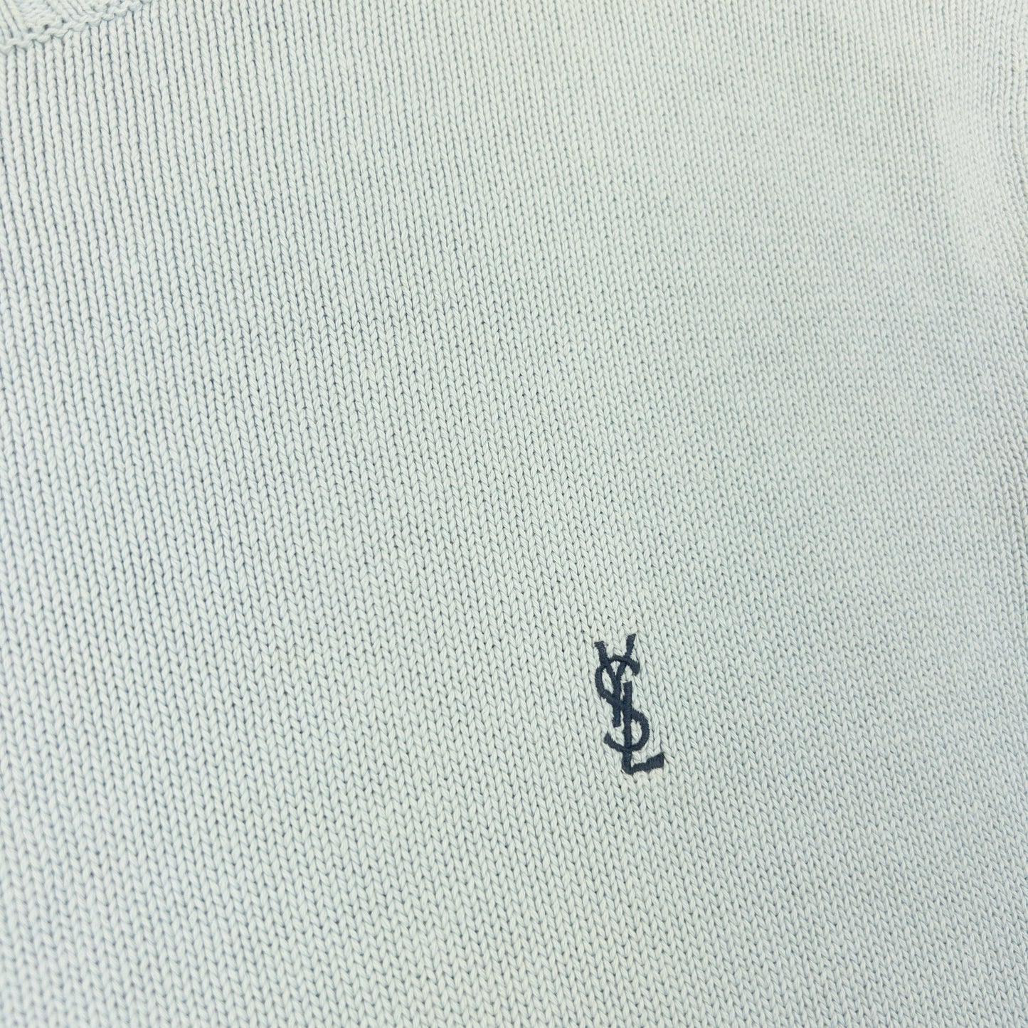 Vintage 2000s YSL Yves Saint Laurent Knit Jumper Size L | Large, Blue