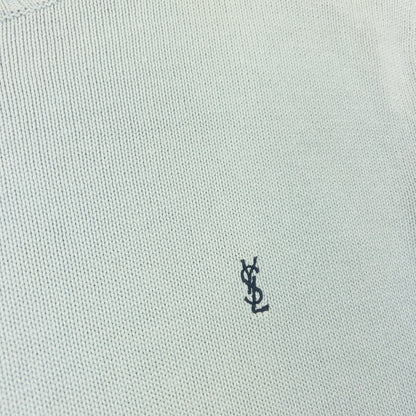 Vintage 2000s YSL Yves Saint Laurent Knit Jumper Size L | Large, Blue
