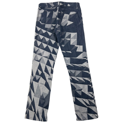 Vintage 2000s Issey Miyake A-POC Geometric Lightweight Denim Jeans Size W30 | W30, Grey