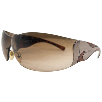 Vintage 2000s Prada Tortoise Shell Swirl Sunglasses | O/S, Brown