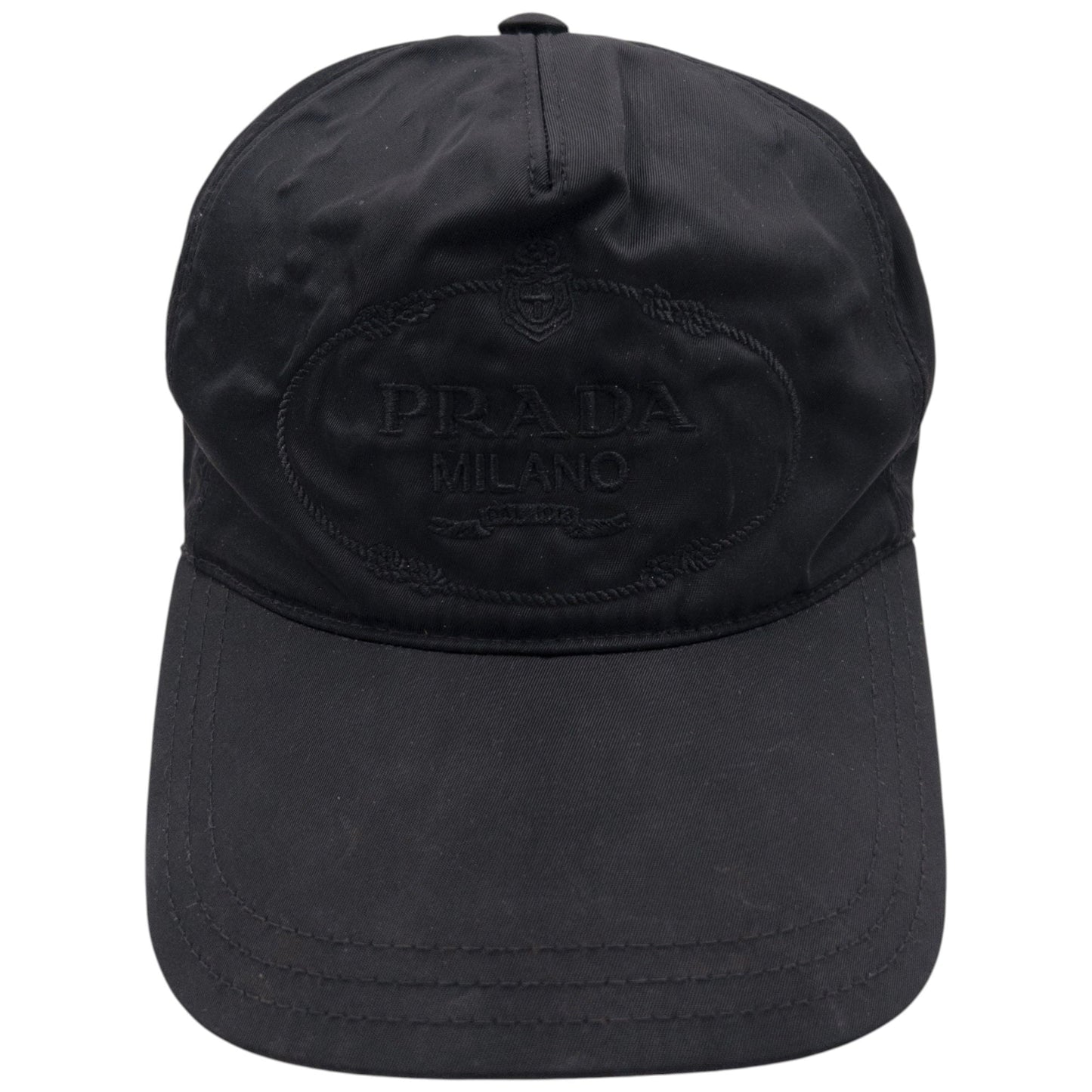 Vintage 2000s Prada Embroidered Hat Size S | O/S, Black