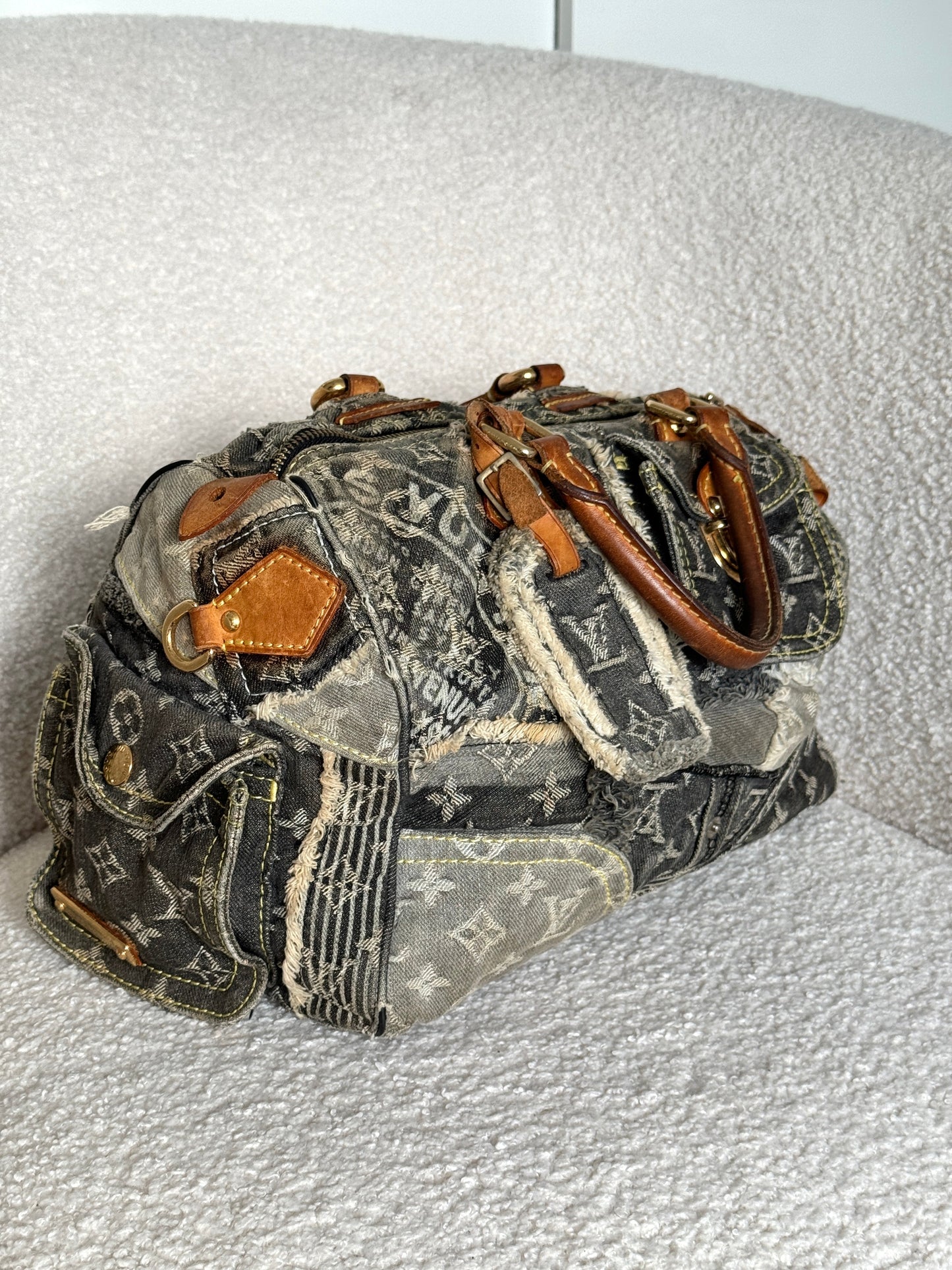 RARE 2007 Louis Vuitton Patchwork Denim Speedy 30 Handbag | O/S, Multicoloured