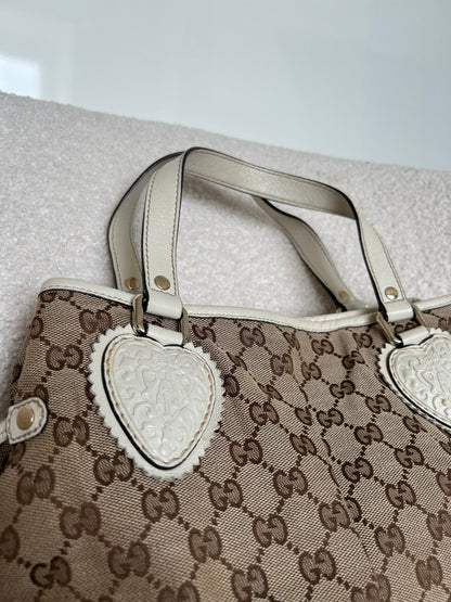 Vintage 90s Gucci Monogram GG Tassel Handbag | O/S, Multicoloured