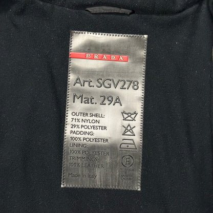 Prada Sport 1999 Balaclava Fleece Lined Moto Jacket - IT50 (L)