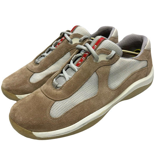 Prada America’s Cup Sneakers In Suede Brown ( 7UK / 8US )