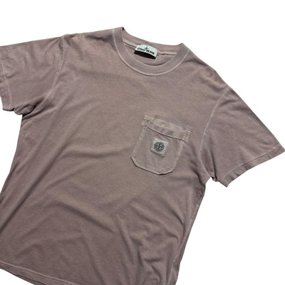 Stone Island Side Pocket T-Shirt | Large, Mauve