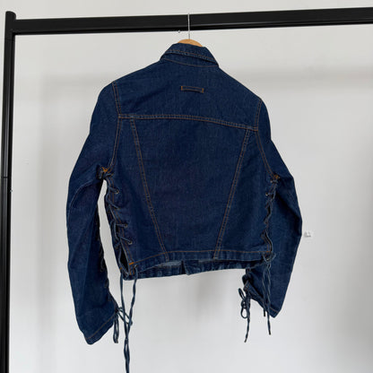 1990s jean paul gaultier corset denim jacket | O/S, Blue