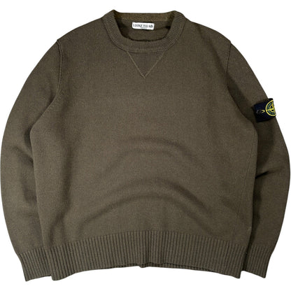 Stone Island 2007 Lana Wool Knit Jumper XL | XL, Olive