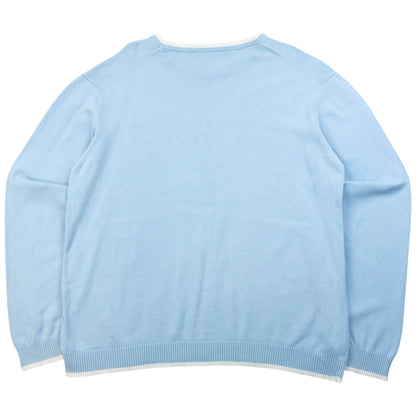 Vintage 2000s YSL Yves Saint Laurent Striped Jumper Size M | Medium, Blue