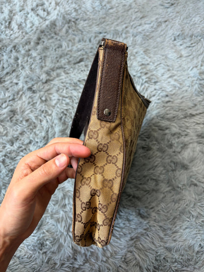 Gucci GG Monogram Brown Canvas Satchel Crossbody Bag | O/S, Multicoloured