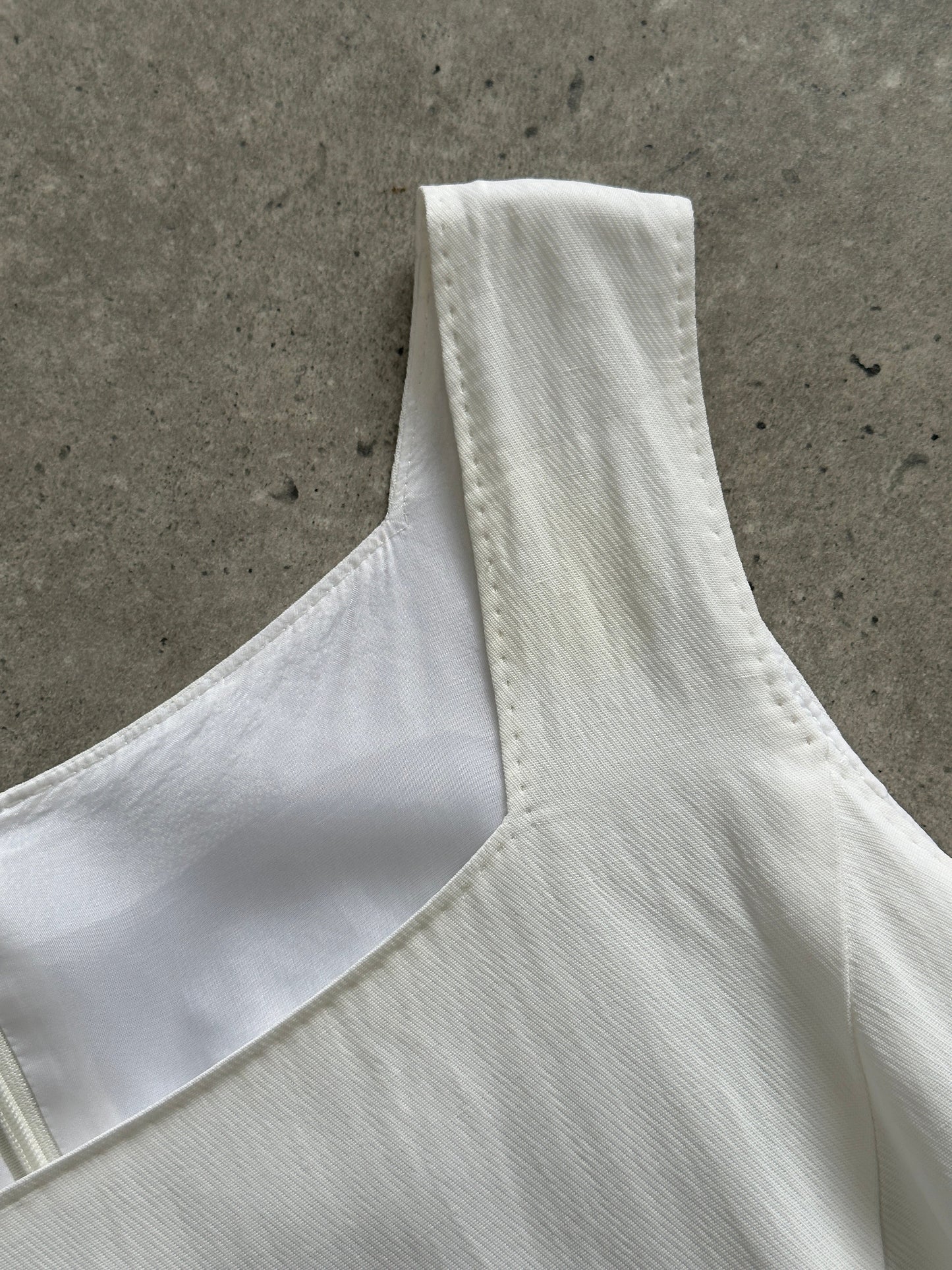 Max Mara Linen Square Neck Midi Dress - M/L