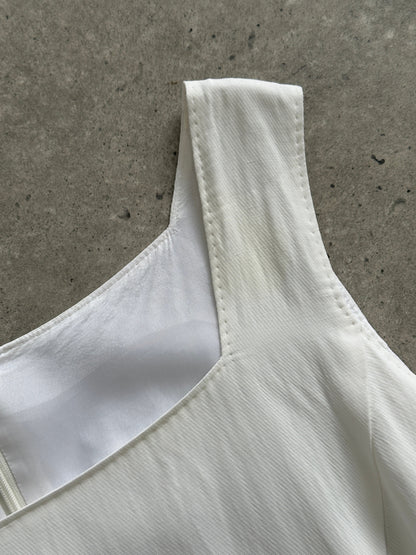 Max Mara Linen Square Neck Midi Dress - M/L