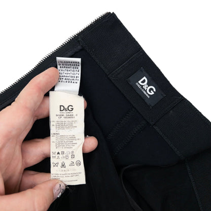 Vintage 2000s Dolce & Gabbana Ruched Skirt Womens Size W26 | W26, Black