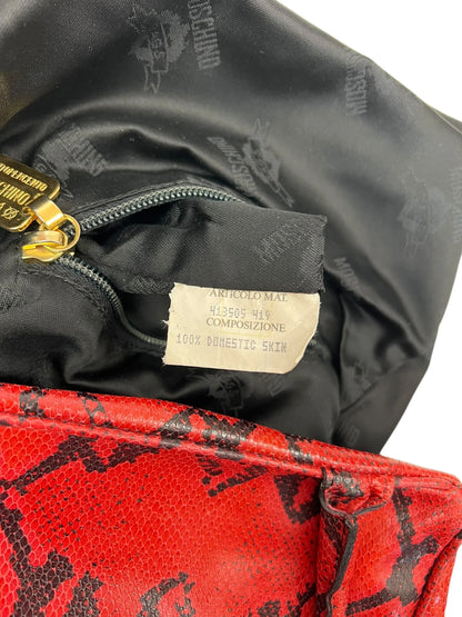 Moschino mid 1990s Python bag