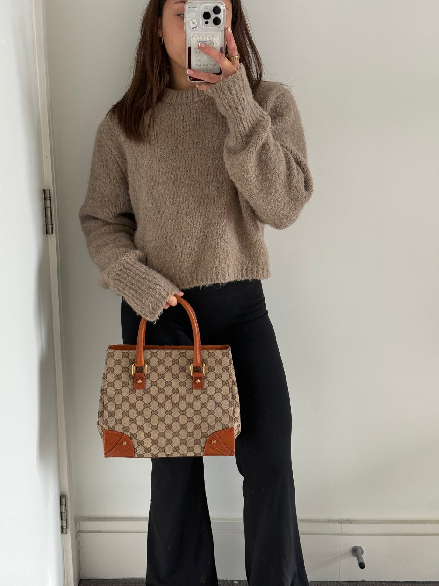 2010s Gucci GG Monogram Nailhead Mini Tote Handbag | O/S, Multicoloured
