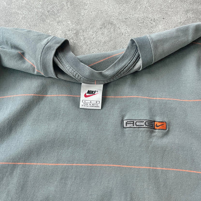 Nike ACG 1990s box logo heavyweight embroidered stripe t-shirt (XL)