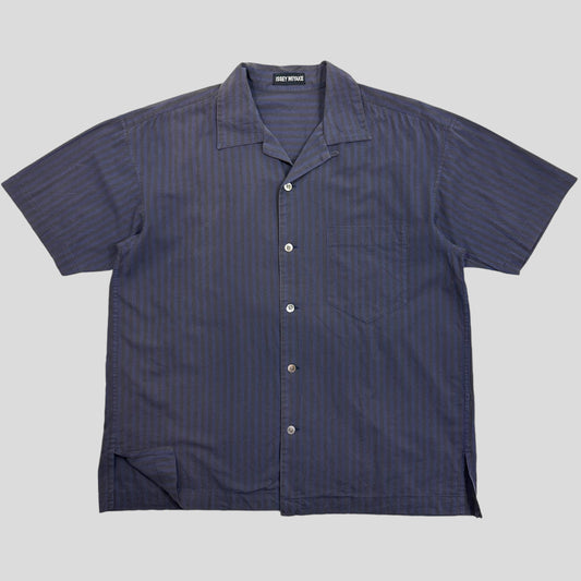 Issey Miyake 00’s Striped Camp Collar Boxy Shirt - M/L