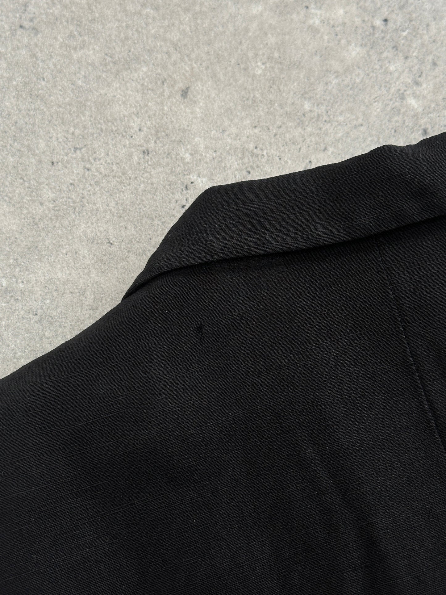 Pierre Balmain 90s Linen Short Sleeve Fitted Blazer - M