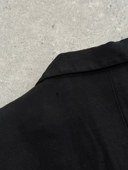 Pierre Balmain 90s Linen Short Sleeve Fitted Blazer - M
