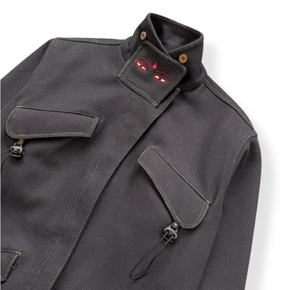 AW99/00 Maharishi Shower Repellent Asymmetric Jacket (S) | Default Title, Black