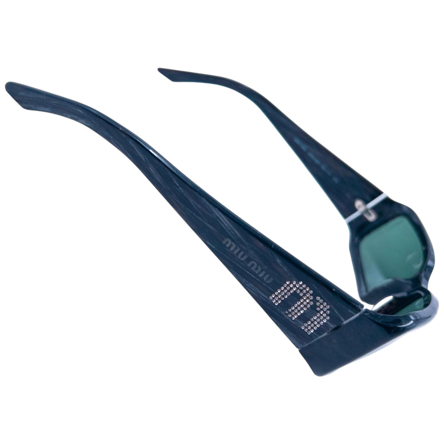 Vintage 2000s Miu Miu Diamonte Sunglasses | O/S, Black