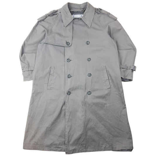 Vintage 80s YSL Yves Saint Laurent Trench Jacket Size M | Medium, Grey