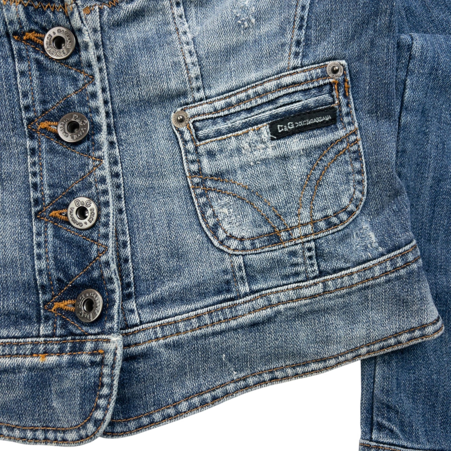 Vintage 2000s Dolce & Gabbana Button Up Denim Jacket Womens Size S | Small, Blue
