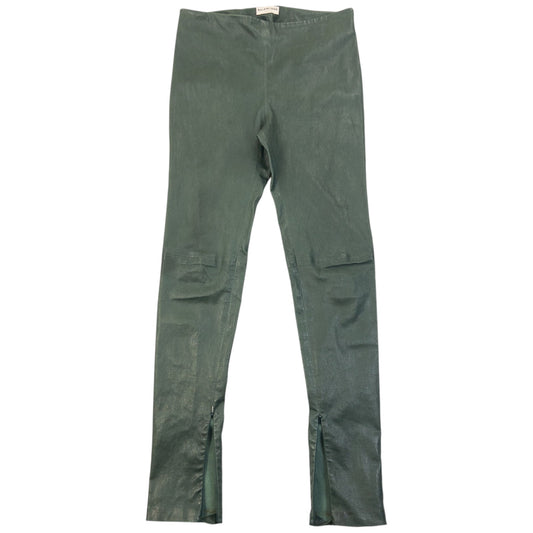 Vintage 2013 Balenciaga Zip Cuff Leather Trousers Womens Size W29 | W29, Green