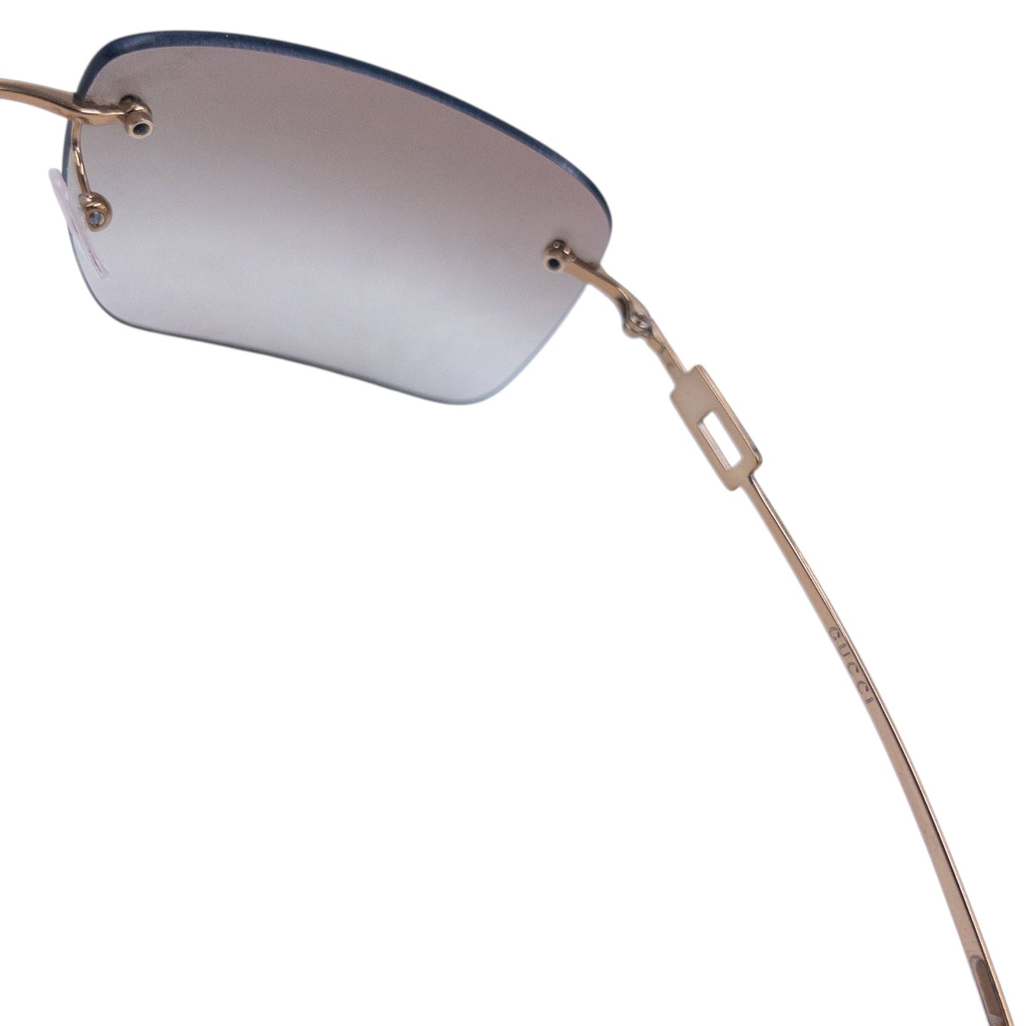 Vintage 2000s Gucci Diamanté Rimless Sunglasses | O/S, Brown