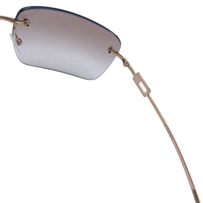 Vintage 2000s Gucci Diamanté Rimless Sunglasses | O/S, Brown