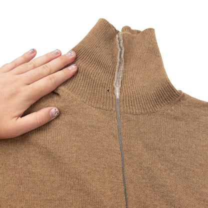 Vintage 90s Comme Des Garçons Knit Turtleneck Jumper Size S | Small, Brown