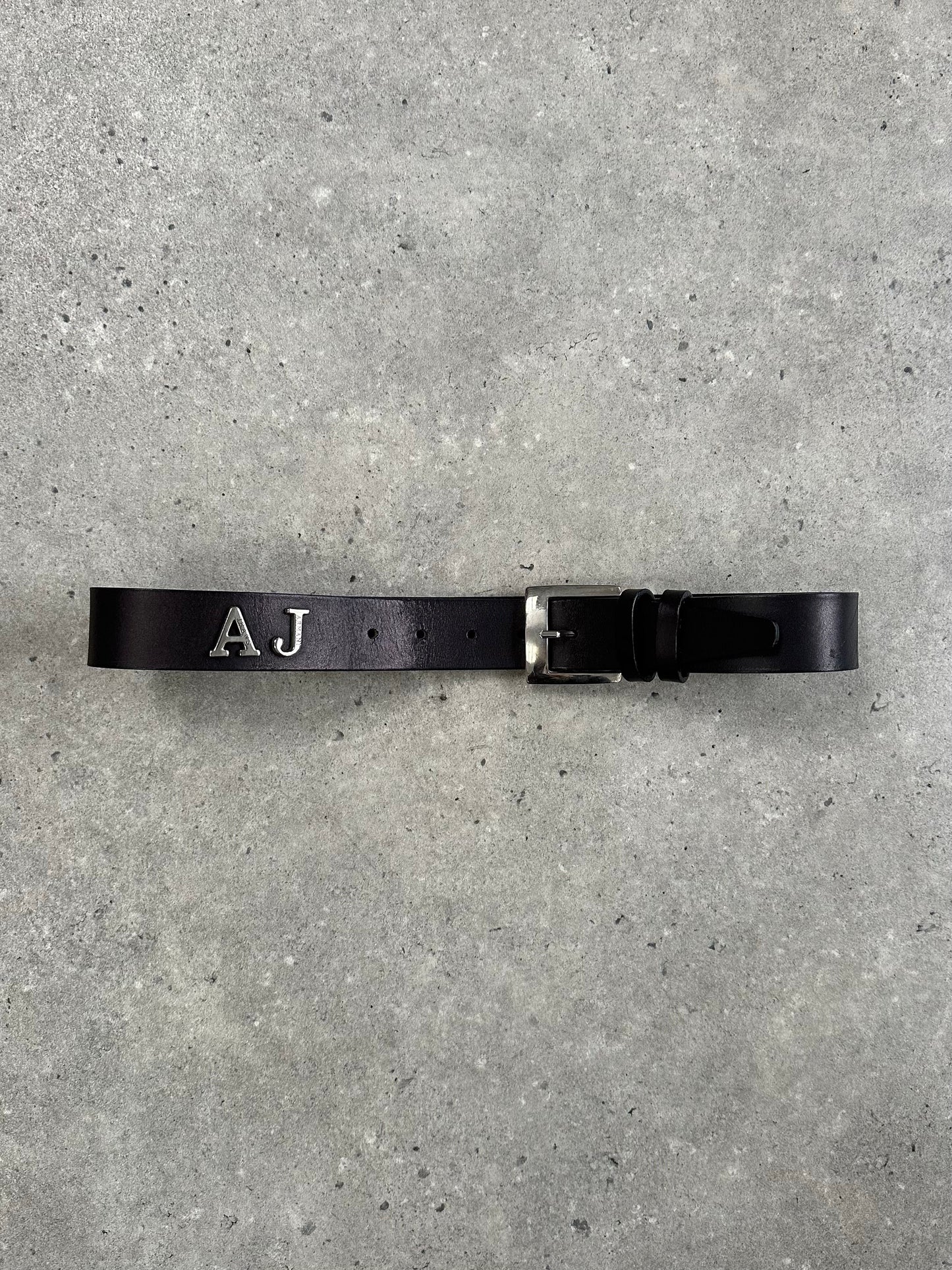 Armani Jeans 2000s Leather Logo Belt - W26-29