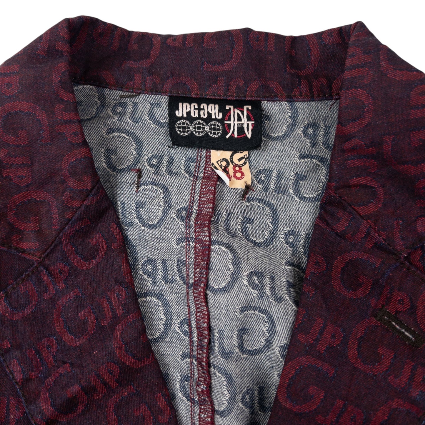 Vintage 2000s Jean Paul Gaultier Monogram Blazer Jacket Size M | Medium, Brown
