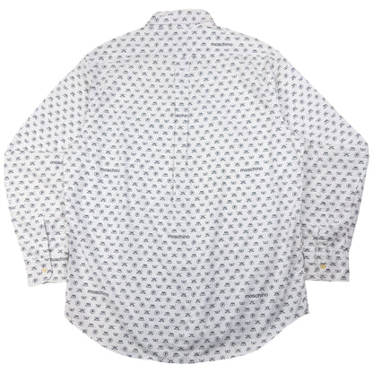 Vintage Moschino Jeans Monogram Washing Icon Button Up Shirt Size L