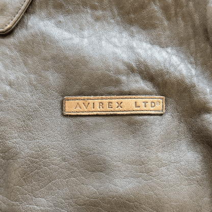 Avirex 'Pride of The Yanks' 90's A2 Leather Flight Jacket - S | S / M, Red
