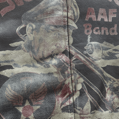 Avirex 1987 'Glen Miller's AAF Band' A2 Leather Flight Jacket - S / M | S / M, Red